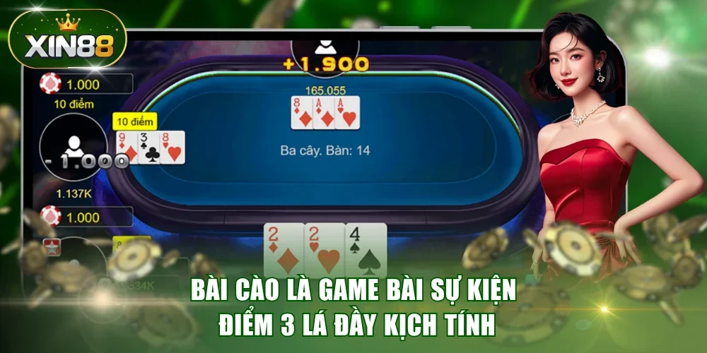 Bài cào là game bài sự kiện điểm 3 lá đầy kịch tính