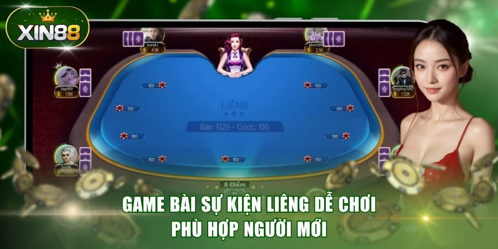 Game bài sự kiện Liêng dễ chơi, phù hợp người mới