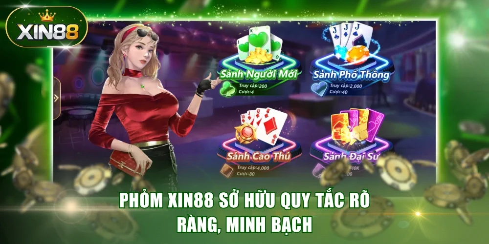 Phỏm XIN88 sở hữu quy tắc rõ ràng, minh bạch